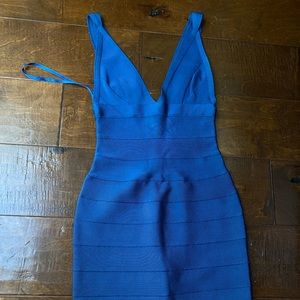 Navy Herve LEGER dress